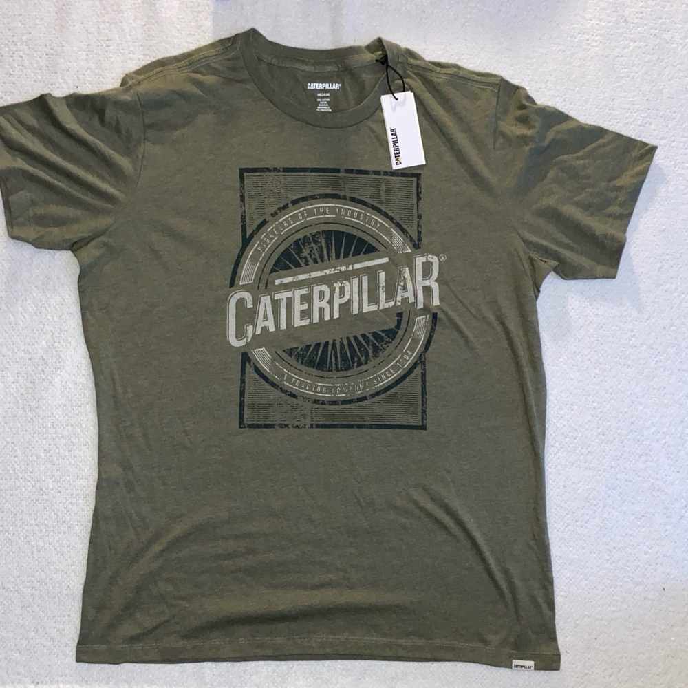 Caterpillar Olive Green Graphic Tee